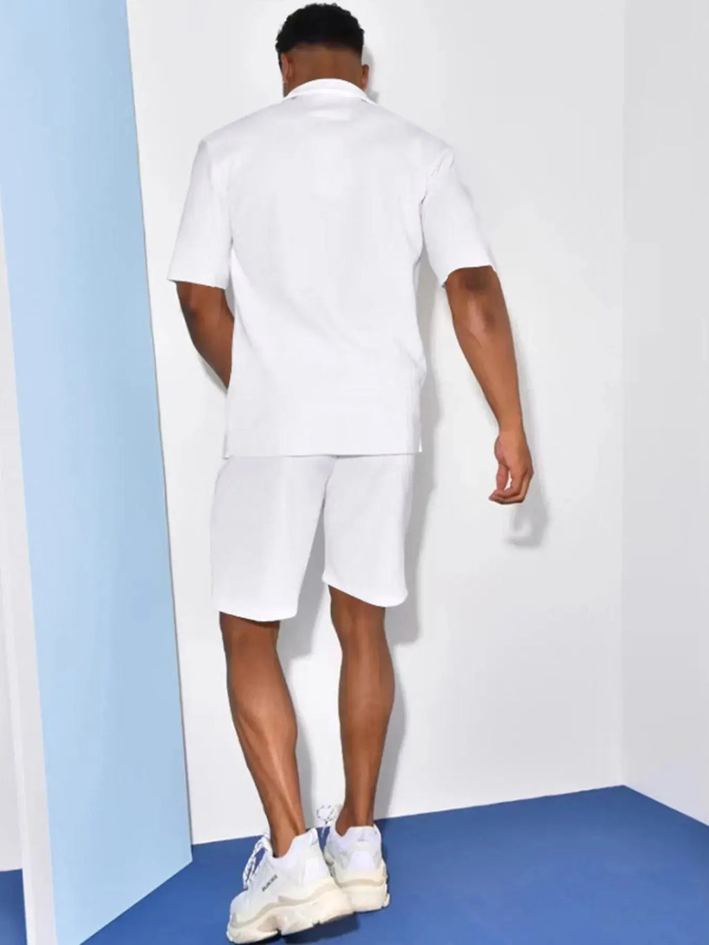 Men's Plus Size Button Up Shirt and Shorts Set - Fresh& Vintage