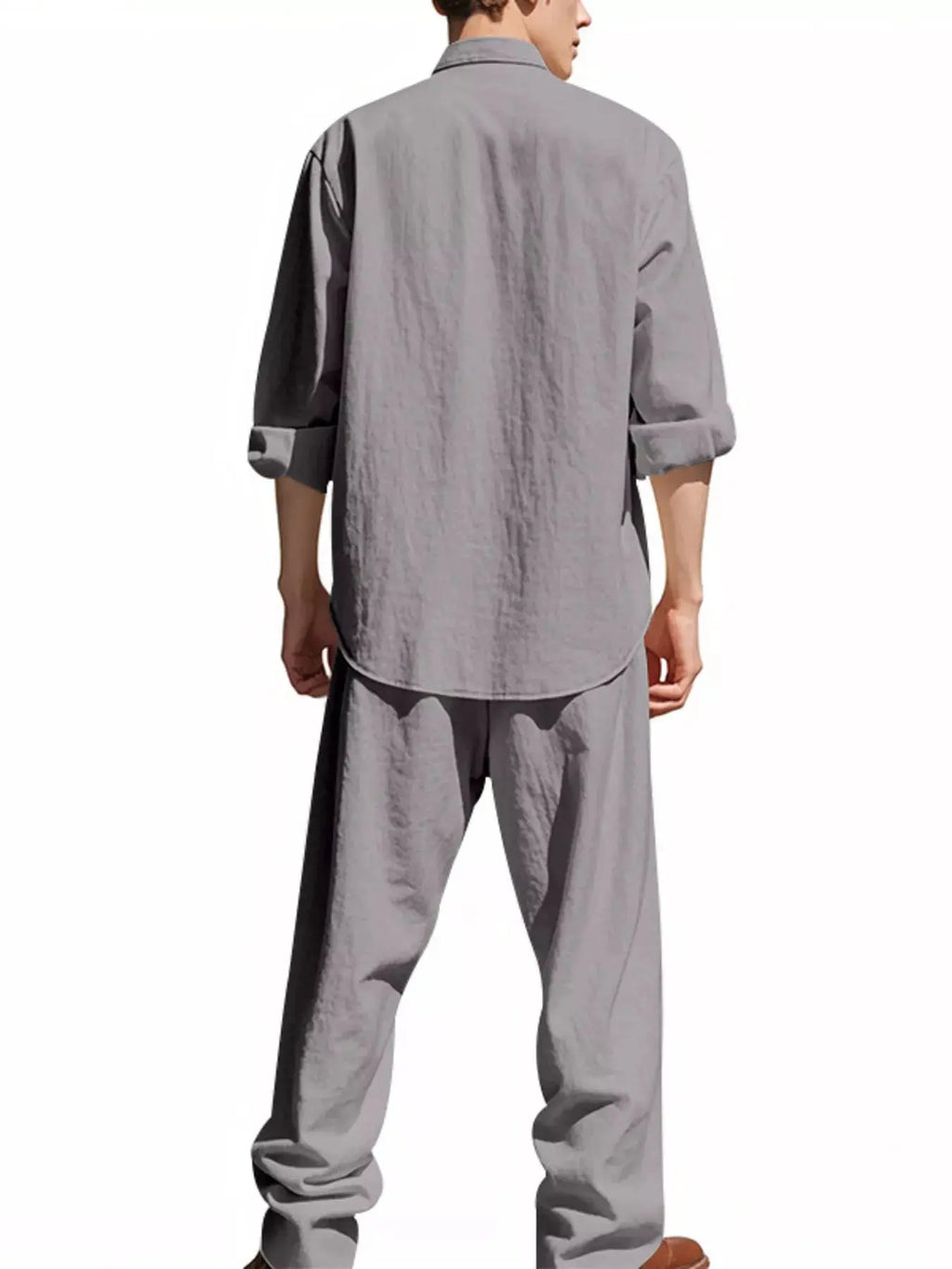 Men's shirt and pants set 2-Piece Long Sleeve Trendsi