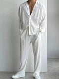 Men's plus size shirt and pants set Trendsi